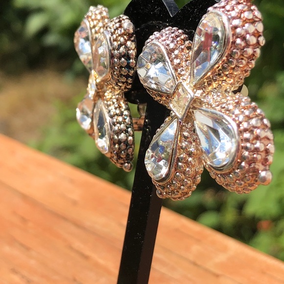 Vintage clip on earrings 1990s, unworn - Picture 6 of 8